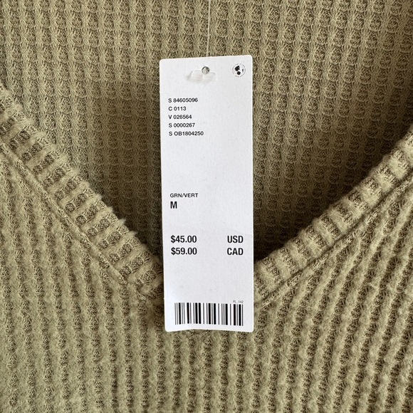 New! URBAN OUTFITTERS • Out From Under Anya Cozy Babydoll Top in Green - Picture 5 of 12